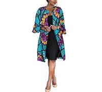 African Women Coat Ankara Print Long Jacket Tops Wax Dashiki Clothes