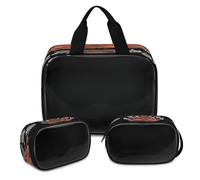 African Women Ethnic Makeup Bag for Women Men, Translucent Cosmetic Bag Wash Pouch Shower Bag 3 Pcs Travel Toiletry Toiletries Cosmetic Organizer