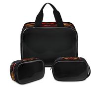 African Women Funny Design Makeup Bag for Women Men, Translucent Cosmetic Bag Wash Pouch Shower Bag 3 Pcs Travel Toiletry Toiletries Cosmetic Organizer