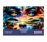 African Women Impossible Hard Difficult 1000 Pieces Adult Jigsaws - Cute Ghost Girl Fantasy Puzzle Educational Game Decompression for Gifts52x38cm/1000pcs