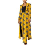 African Women Set 2 Piece Suit Traditional Long Sleeve Jacket Coat and Pants Ankara Print Office Business Causal Wear, 769, XL
