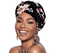 African Women Turban Caps Pre-Tied Twisted Turbans Head Scarf for Women Hair Wraps Cover Beanie Cancer Chemo Headwear