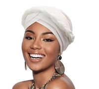 African Women Turban Caps Pre-Tied Twisted Turbans Head Scarf for Women Hair Wraps Cover Beanie Cancer Chemo Headwear