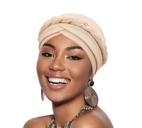 African Women Turban Caps Pre-Tied Twisted Turbans Head Scarf for Women Hair Wraps Cover Beanie Cancer Chemo Headwear