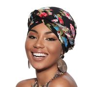 African Women Turban Caps Pre-Tied Twisted Turbans Head Scarf for Women Hair Wraps Cover Beanie Cancer Chemo Headwear