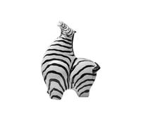 African Zebra Statue, Ceramic Horse Ornament, Creative Wild Animals Crafts, Abstract Animal Home Decorations, Collectible for Bedroom, Living Room, Office, Bookshelf, Mantel, Entryway ( Color : Zebra