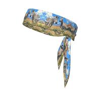 African Zebra Tie Headband for Women & Men - Stylish Sports Head Tie, Suitable for Various Sports Activities