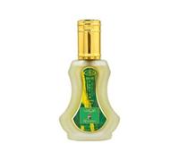 Africana 35 ml Perfume Spray by Al Rehab green mandarin, pink pepper, amber, sandalwood, cedar, vetiver and iris.