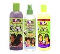 Africa's Best Kids Organic SET OF 3| Ultimate Moisture Shea Butter Conditioning Shampoo | 2 in1 Conditioning Detangler | Detangling Moisturizing Hair Lotion