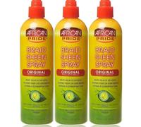 Africa's Pride Braid Sheen Spray, Olive Miracle Original, 355ml, Pack of 3