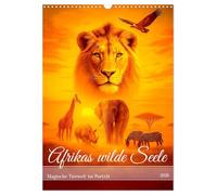 Africa's wild soul - a portrait of the magical animal world UK-Version (Wall Calendar 2026 DIN A3 Portrait), CALVENDO 12 Month Wall Calendar