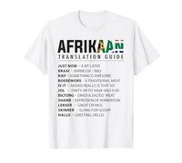 Afrikaan Translation Guide & Novelty South African Slang T-Shirt