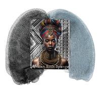AFRIKI African Net Sponge, African Exfoliating Sponge, Black Owned, Exfoliating Washcloth, Body Exfoliator for Bath and Shower, Back Scrubber, Dead Skin Remover (Black, Grey, 1 Count (Pack of 2))