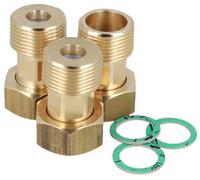 Afriso Dn15 3/4" X 3/4" Bsp Union Fittings Set For 3-Way Water Mixing Valves Connection