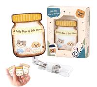 AFRITEE Cute Cat Badge Reel for Nurse Funny Shaker Retractable ID Holder