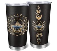 AFRITEE Velaris City of Starlight Tumbler Cup - Mysterious Acotar 16 oz Cups with Lids and Straws Gift for Women, Acotar Coffee Tumbler Office Decoration Gift for Female Colleagues