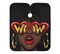 Afro African American Woman Hairdressing Apron Adjustable Hair Cutting Gown Lightweight Beard Bib For Salon Barbershop Beauty Shops 140X168Cm