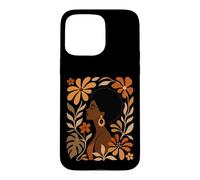 Afro African American Woman Melanin Pride Boho Summer Floral Case for iPhone 15 Pro Max