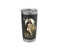 Afro American Gr oddess Athena Cute Ancient Greece Stainless Steel Insulated Tumbler