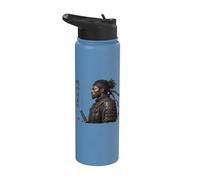 Afro American Samurai Black History Month African Roots Stainless Steel Insulated Water Bottle
