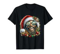 Afro American Santa Claus Believe Cool Black Matters Festive T-Shirt