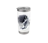 Afro Caribbean Astronaut Science Geeks Space Moon Stainless Steel Insulated Tumbler