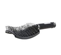 Afro Comb Hair Brush Scalp Massage Comb Hairbrush Bristle&Nylon Women Wet Curly Detangle Hair Brush for Salon Hairdressing Styling Tools Comb(Type B black)