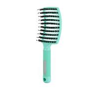Afro Comb Hair Brush Scalp Massage Comb Hairbrush Bristle&Nylon Women Wet Curly Detangle Hair Brush for Salon Hairdressing Styling Tools Comb(Type A Green)
