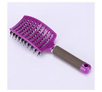 Afro Comb Hair Brush Scalp Massage Comb Hairbrush Bristle&Nylon Women Wet Curly Detangle Hair Brush for Salon Hairdressing Styling Tools Comb(Type A Purple)