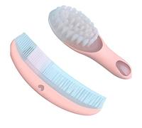 Afro Comb Soft Comb Brush Set Soft Comb Brush For Newborn Scalp And Fetal Hair Care Supplies 2pcs/set Comb(Pink)