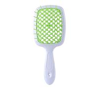Afro Comb Wide Teeth Air Cushion Comb Wet Dry Hair Detangling Scalp Massage Comb Hair Brush Salon Women Hairdressing Tool Comb(White Green)