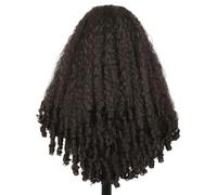 Afro Curly U Part Wig Synthetic Braided Hair Texture with Unique Bouncy Curls in the End 24 "Soft Kinky Straight Full Hair Wigs