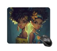 Afro Girls Mouse Pad Smooth Mousepads Soft Mouse Pads For Work Gaming Home 25X30Cm