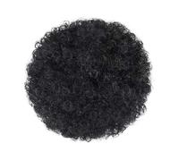 Afro Hair Bun Drawstring Curly Ponytail Bun Clip on Comfortable Curly Hair Bun Drawstring Ponytail Extension for Dating Party, 15cm