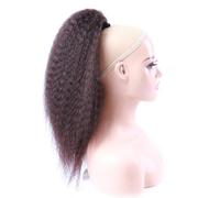 Afro Kinky Curl Drawstring Ponytail,Low Temperature Fiber Deep Curly Fluffy Draw String Ponytails for Daily Use Hair Extension for Daily Use(99J,28inch)