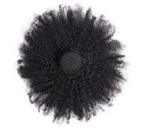 Afro Kinky Curly Bundles Human Hair 4B 4C Weave Bundles Unprocessed Virgin HairExtensions for Women Natural Black Color(18 Inch)