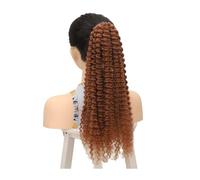 Afro Kinky Curly Coily Natural Hairstyle For Black Women Synthetic Short Hair Extension Ponytail (20 inch) for Daily Use(30)