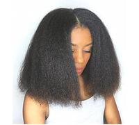 Afro Kinky Curly Human Hair Wig Kinky Straight Hair Wigs for Black Women Human Hair for Black Women Black for Daily Dress Cosplay Party