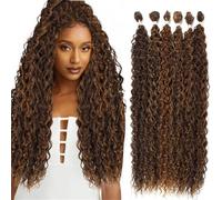 Afro Kinky Curly Synthetic Hair Bundles Soft Water Wave Organic Fake Hair Extensions Long Curls For Full Head SP4-27-30 28inches 70cm#12 pcs