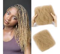 Afro Kinkys Bulk Human Hair, 100% Human Hair for Mini Twist, Braiding, Loc Extensions and Crochet, Kinky Curly Hair Bundles, Natural Afro Mass for Dreadlocks (27#, 12 Inch), 1 Piece