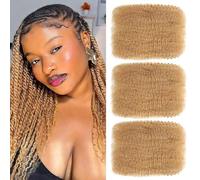 Afro Kinkys Bulk Human Hair for Dreadlock Extensions 3 Packs 150g/Pack Mini Twist Braiding Hair 4C Afro Kinky-Curly Human Hair Springy Twist for Repair Locs (27#, 8 Inch (Pack of 1))