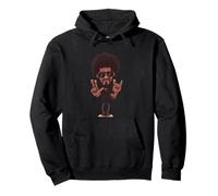 Afro Man Hand Signs Retro Cool Character Graphic Sunglasses Pullover Hoodie
