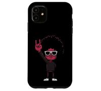 Afro Man Rock Hand Sign Retro Cool Character Graphic Funky Case for iPhone 11