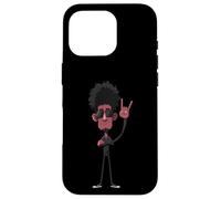 Afro Man Rock Hand Sign Retro Cool Character Graphic Funky Case for iPhone 16 Pro