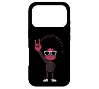 Afro Man Rock Hand Sign Retro Cool Character Graphic Funky Case for iPhone 17 Pro