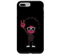 Afro Man Rock Hand Sign Retro Cool Character Graphic Funky Case for iPhone 7 Plus/8 Plus