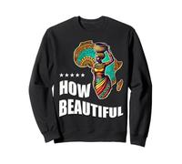 Afro Mom, Proud Black Mother, African Mama, Africa Map Sweatshirt