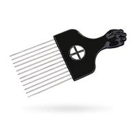 Afro Pick, Hair Pick, Metal Pick Comb, Detangle Wig Braid Hair Styling Comb, Hair Comb Pick (1 PACK)
