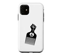 Afro Pick Raised Fist Peace Sign Black Pride Symbol Case for iPhone 11