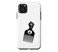 Afro Pick Raised Fist Peace Sign Black Pride Symbol Case for iPhone 11 Pro Max